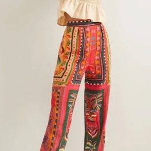 Farm Rio Abstract Print Jogger Pants Red/Rouge